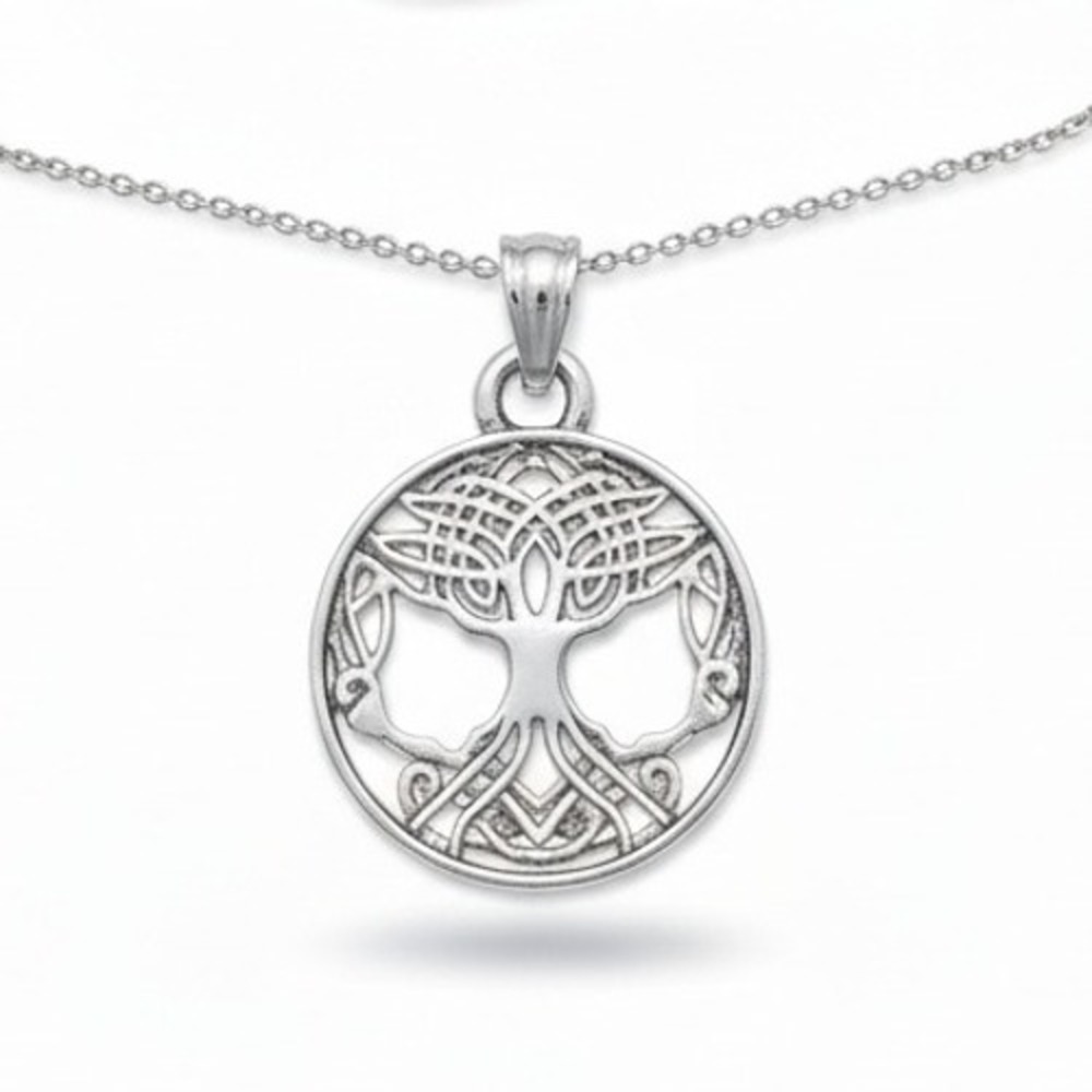 Silver Celtic Tree of‎ Life Pendant Necklace Women